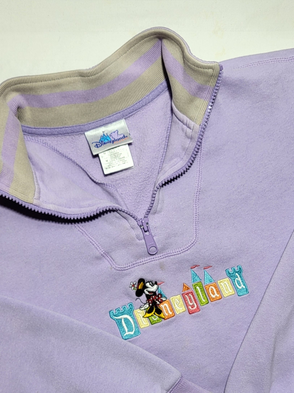 Disneyland Resort Vintage Lavender Minnie Half-Zip Pullover